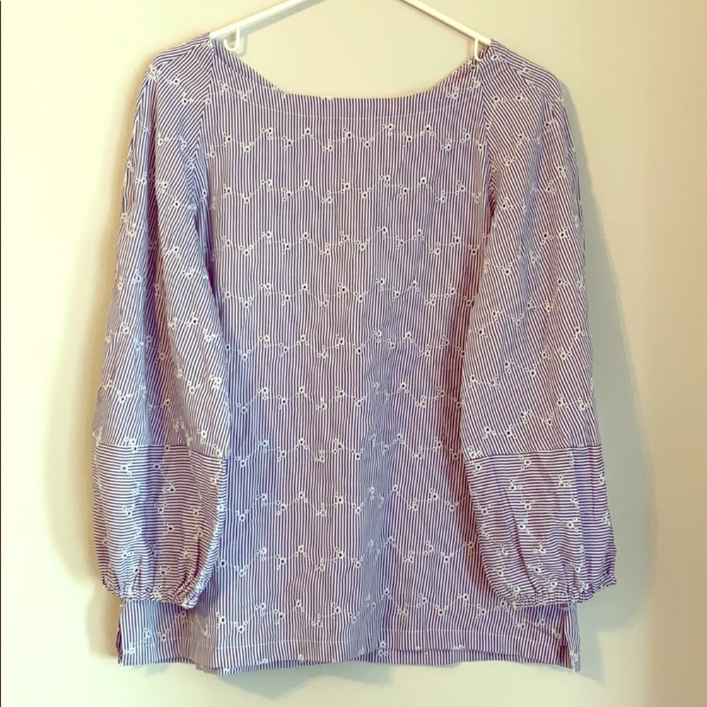 LOFT Striped Blouse NWOT